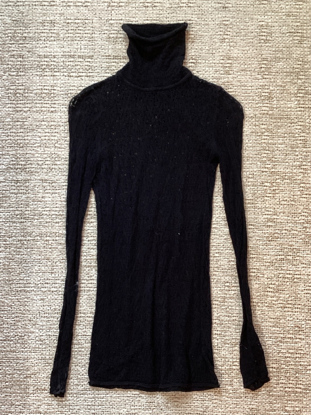 Moda International Black Long-Sleeve Turtleneck Sweater
